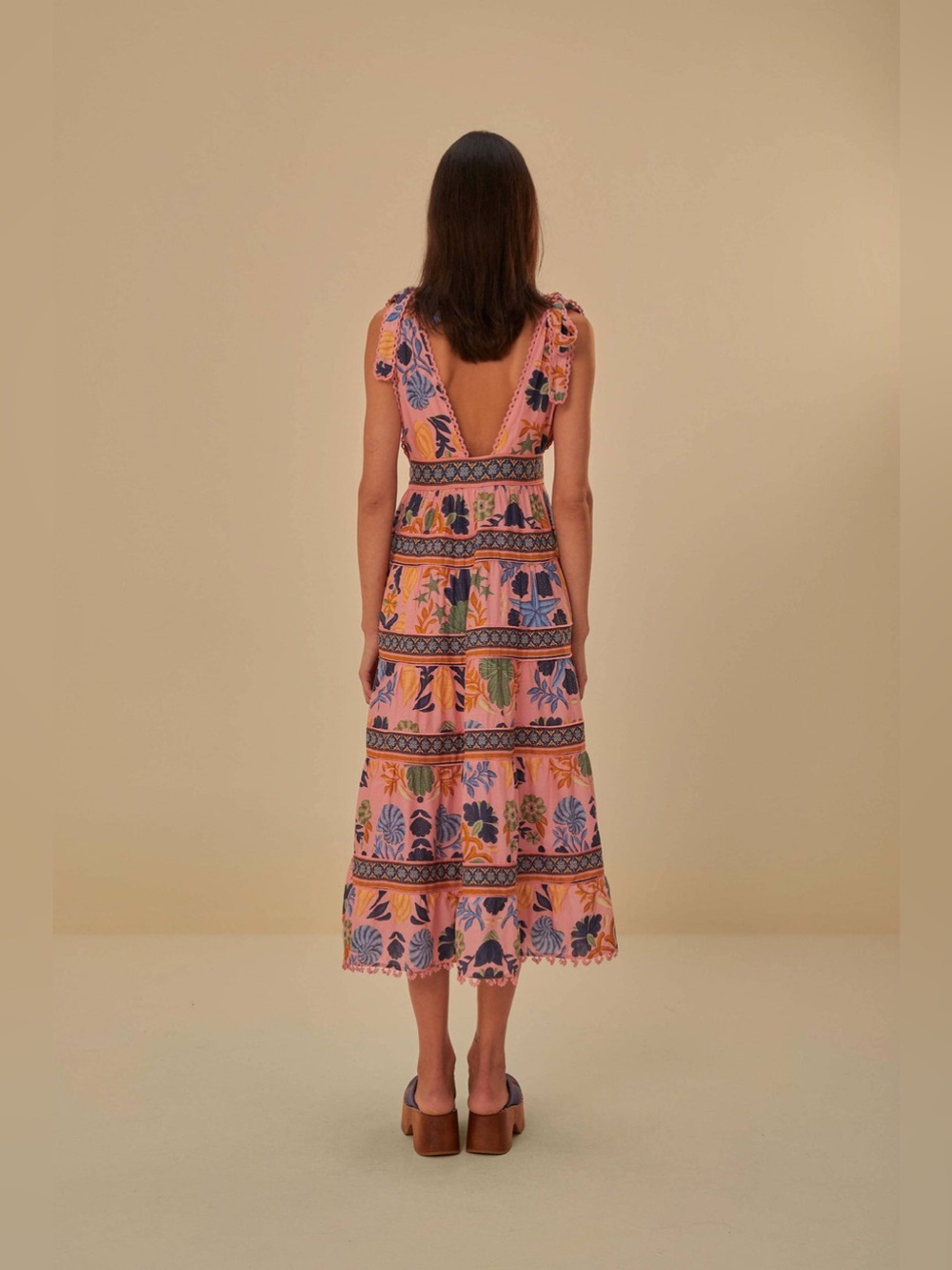 Pink Seashell Tapestry Midi Dress - Picture 3 of 11